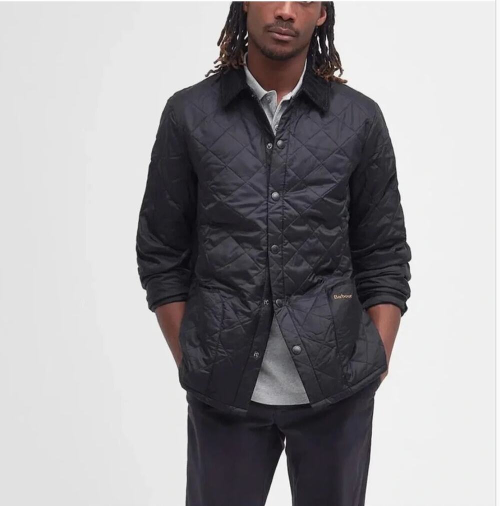 Barbour Men's Black Heritage Liddesdale Quilted Puffer Jacket Size L